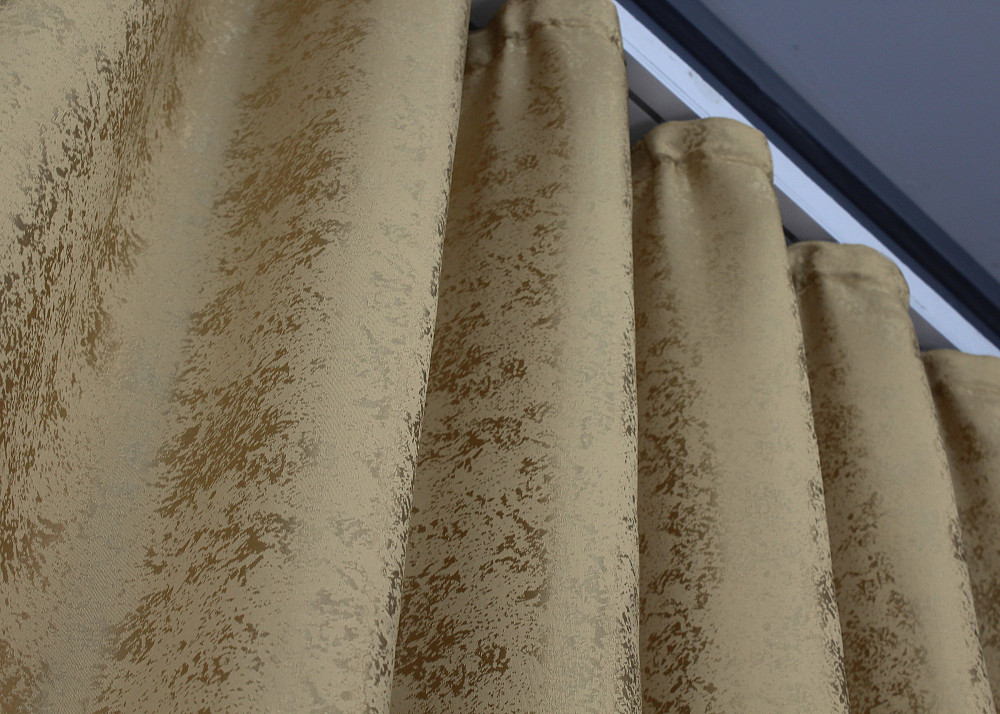 Комплект готових штор VR-Textil Жакард Мармур Al1 № 438ш Темно бежевий 150х290 см 2 шт (30-178) Київ - фото 6
