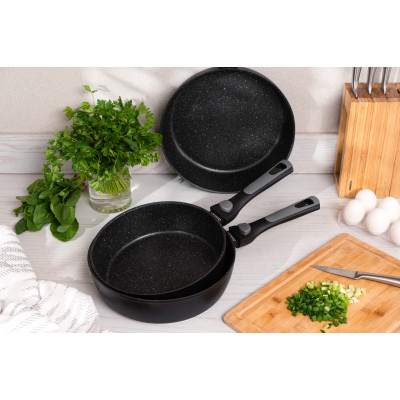 Сковорода Ardesto Gemini Bari, 28см, алюміній, чорний (AR1228B) Вінниця - фото 10