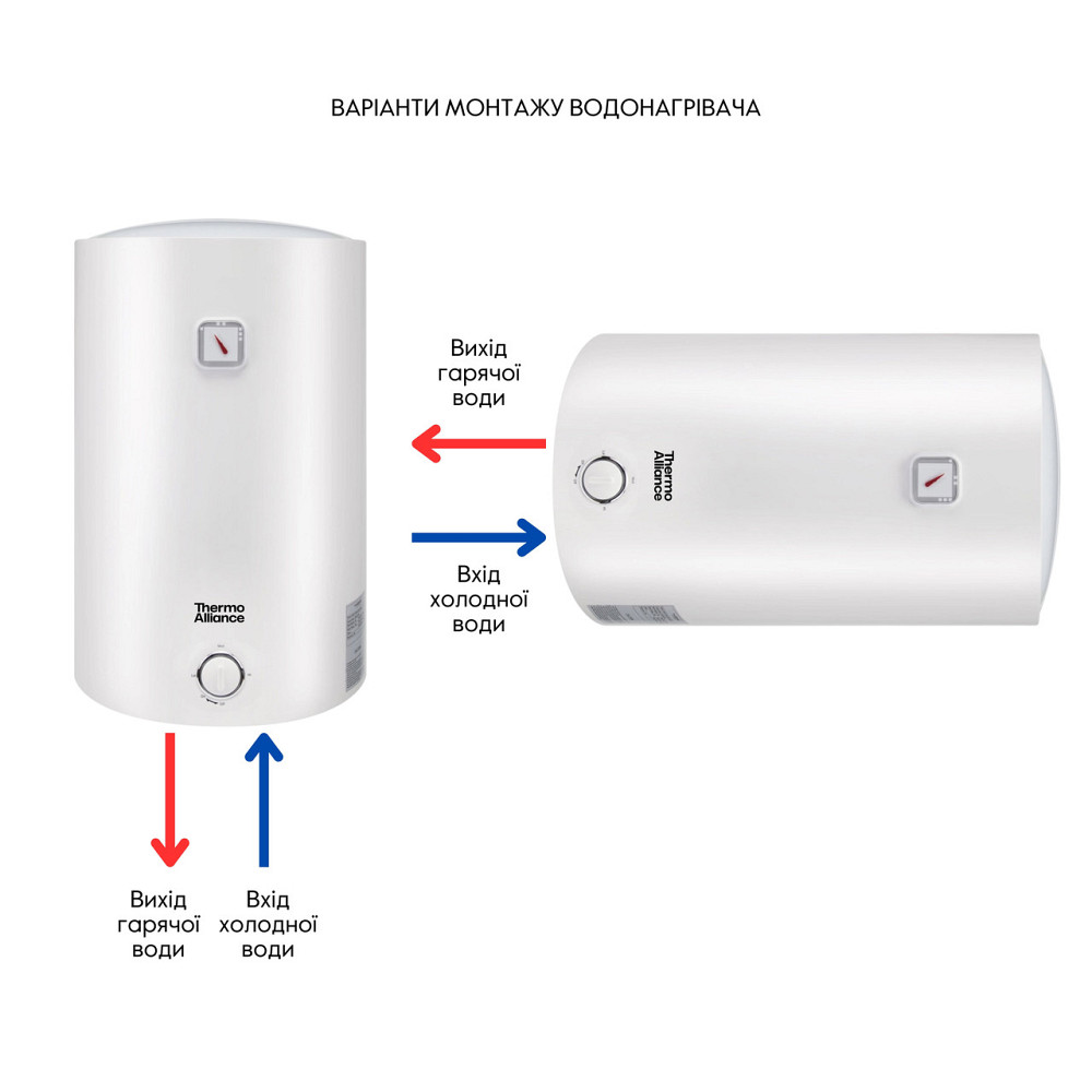 Водонагреватель электрический Thermo Alliance 80 л универсальный, мокрый ТЭН 1,5 кВт D80VH15Q3 Киев - изображение 4