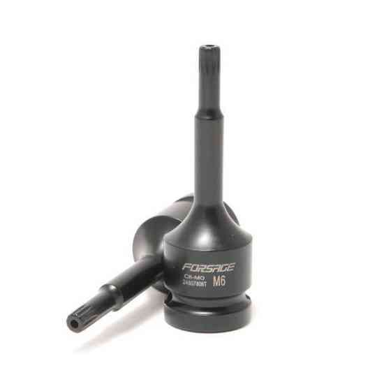 Головка 1/2" з насадкою Spline M6 з отвором ударний глибока Одеса