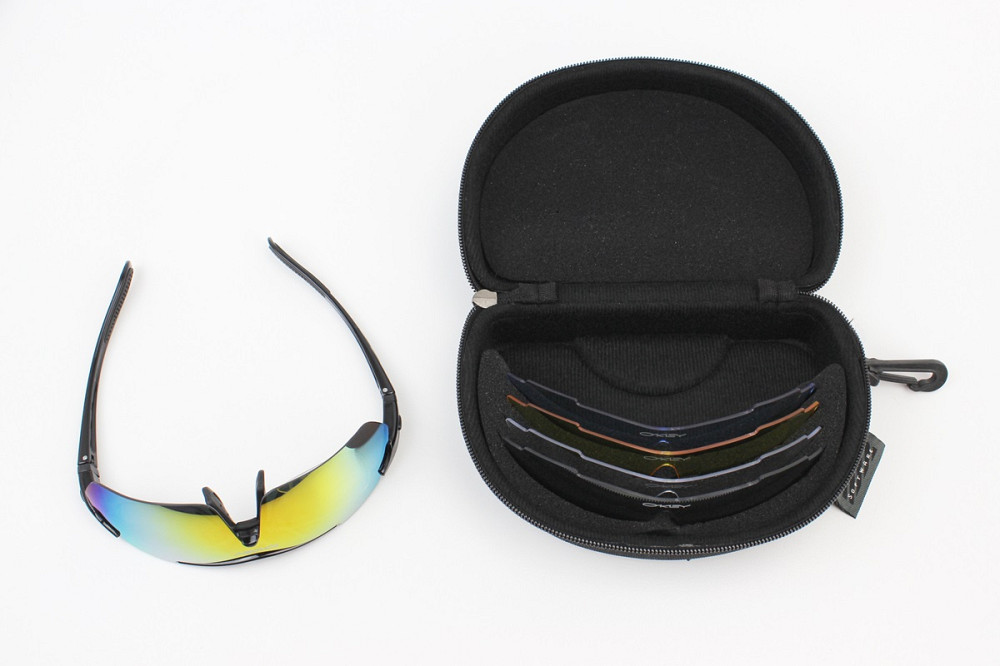 Окуляри з набором для догляду, змінні лінзи 5шт, в твердому чохлі, чорні НЕ оригінал Київ - фото 2