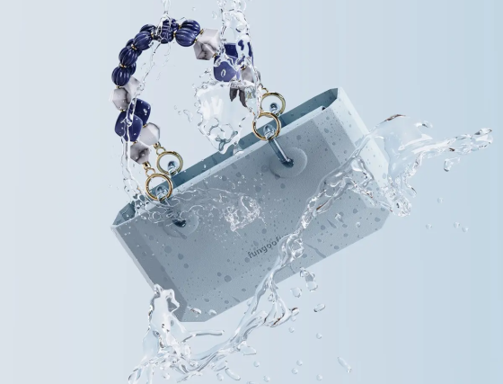 Сумочка силиконовая клатч женский на ремешке с ручками водонепроницаемая сумка Fungoofun,повседневная, голубая Каменец-Подольский