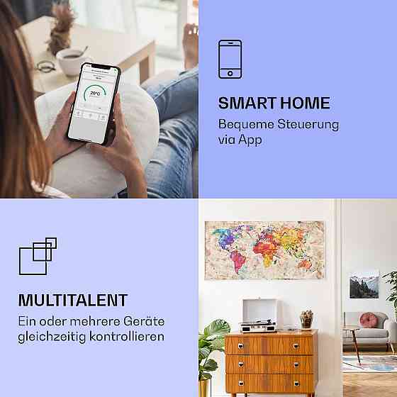 Wonderwall Air Art Розумний інфрачервоний нагрівач Кольорова карта 120x60 см 700 Вт 120 x 60 см 
             кольорова карта Рівне