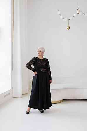 Жіночий стильний комплект: лонгслів і сукня батал трикотаж+гіпюр Одеса