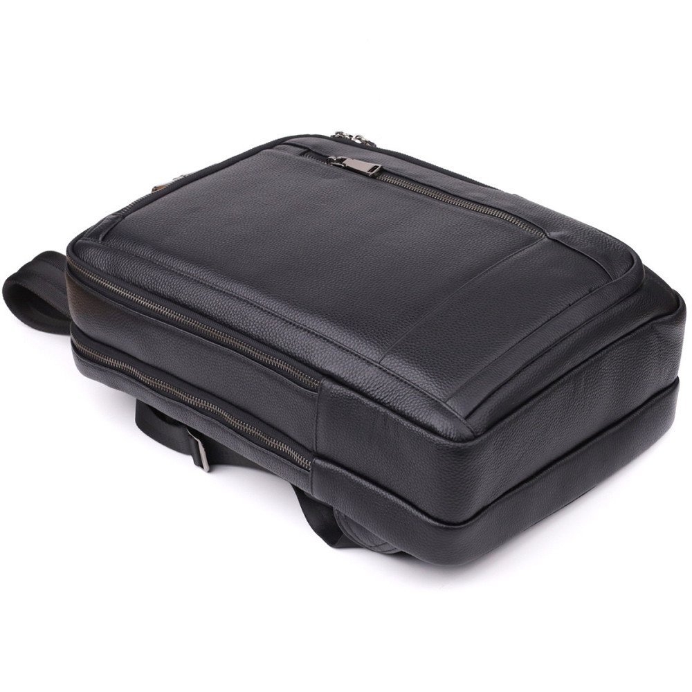 Чоловічий рюкзак з натуральної шкіри Vintage 23051 Чорний Київ - фото 6