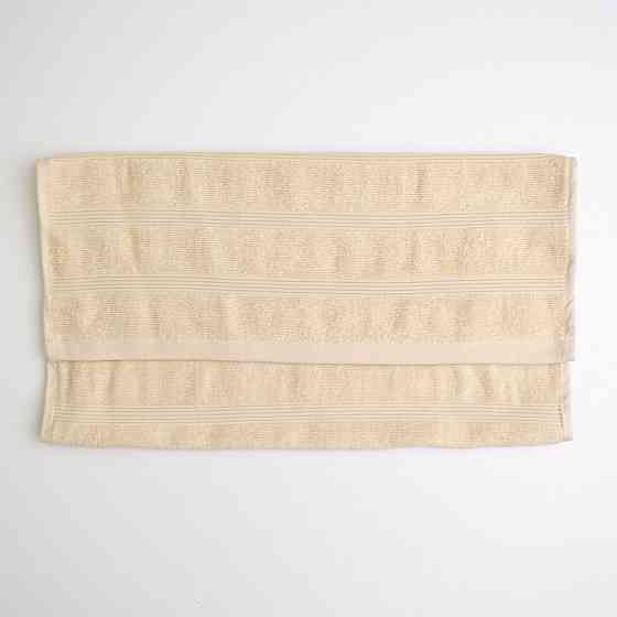 Махровое полотенце для ног с полосками GM Textile 50х70см 450г/м2 (Бежевый) Сумы
