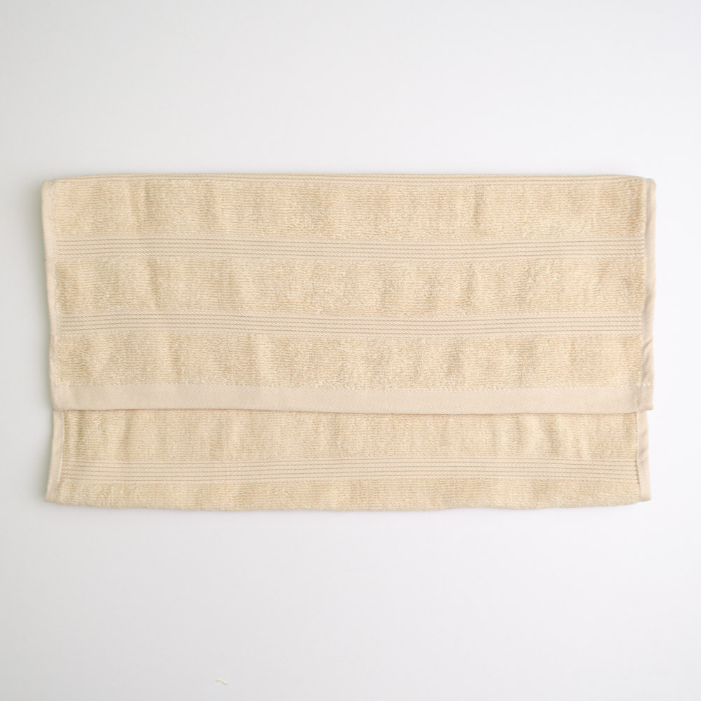 Махровое полотенце для ног с полосками GM Textile 50х70см 450г/м2 (Бежевый) Сумы - изображение 2
