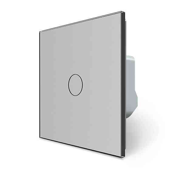 LIVOLO Розумний сенсорний прохідний/перехресний ZigBee вимикач 1 сенсор Livolo сірий скло (VL-C Коломия