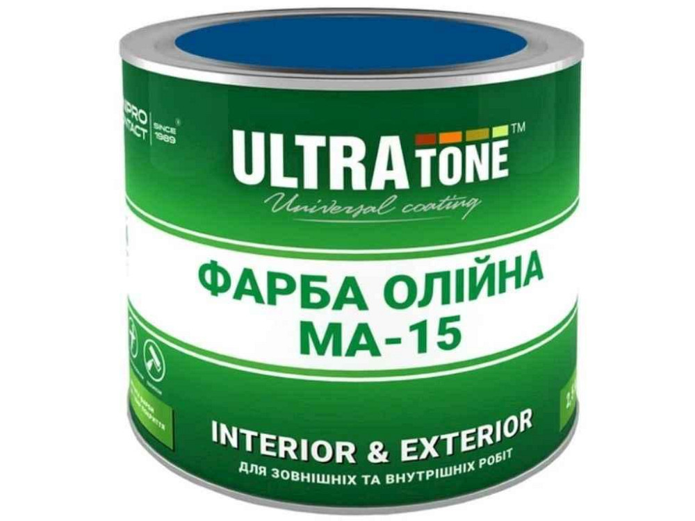 Краска масляная 2,5кг ярко-голубой ТМ ULTRA TONE Киев - изображение 1