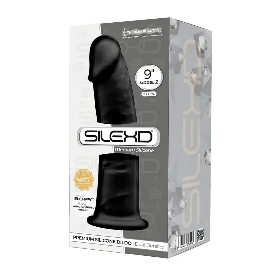 Фалоімітатор SilexD Oscar Black (MODEL 2 size 9in), двошаровий, силікон + Silexpan, діаметр 5,4см Львів - фото 3