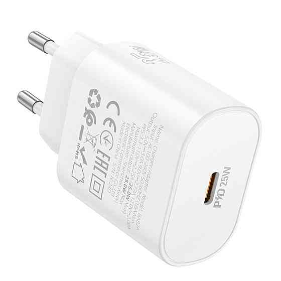 Мережевий зарядний пристрій BOROFONE BA82A Platinum single port PD25W charger White 6941991112256 Одеса