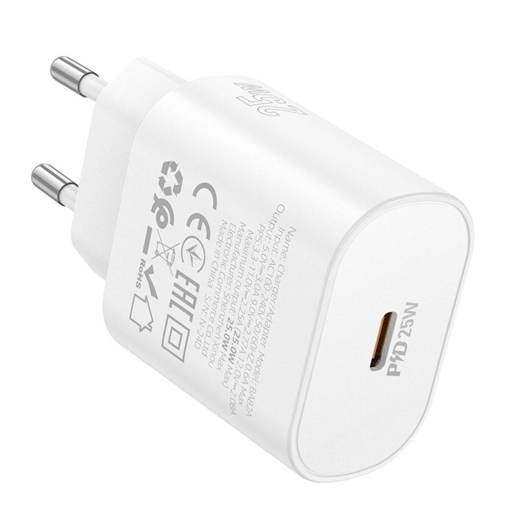 Сетевое зарядное устройство BOROFONE BA82A Platinum single port PD25W charger White 6941991112256 Одесса - изображение 3