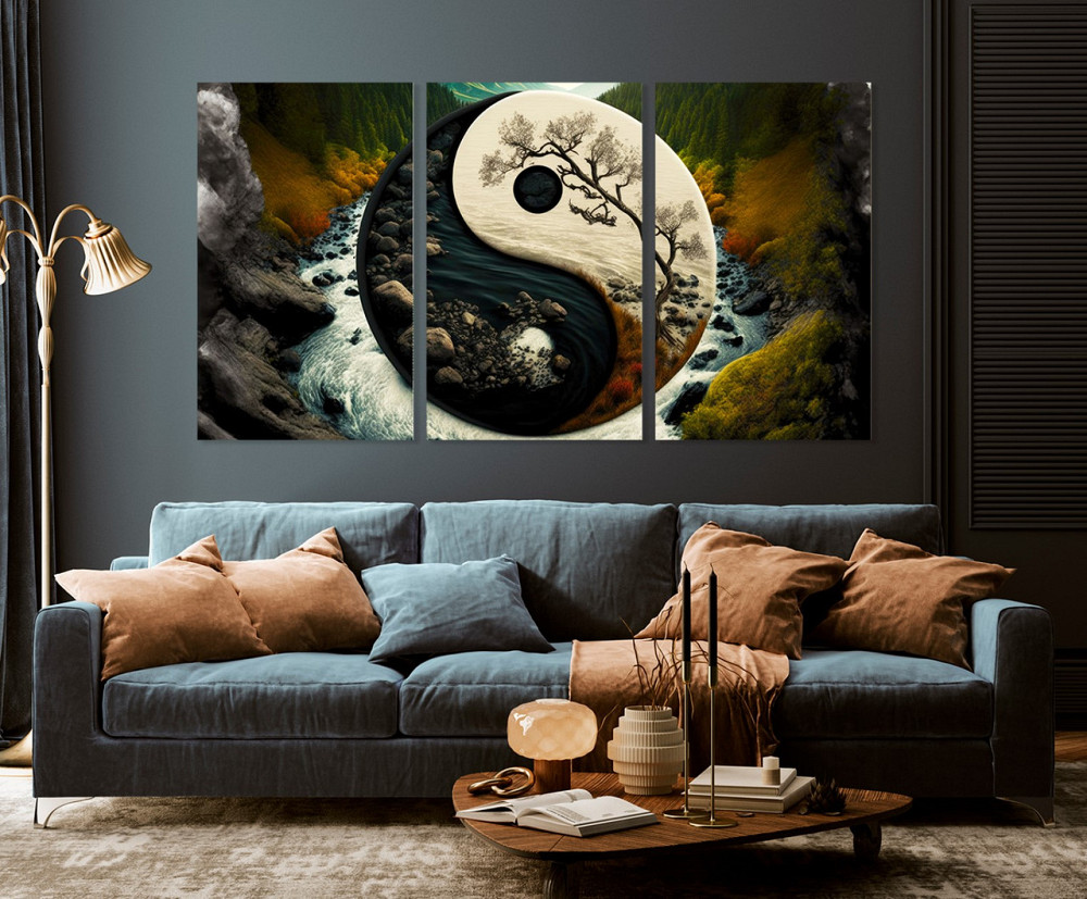 Модульна картина у вітальню/ спальню   Інь-Янь      ART-114_3A 100х150 см Київ - фото 3