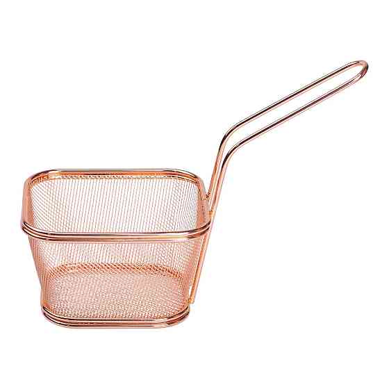 Кошик сервірувальний для картоплі фрі та снеків 13×11×7 см Рожеве золото HP-19-4-L-R Коломия