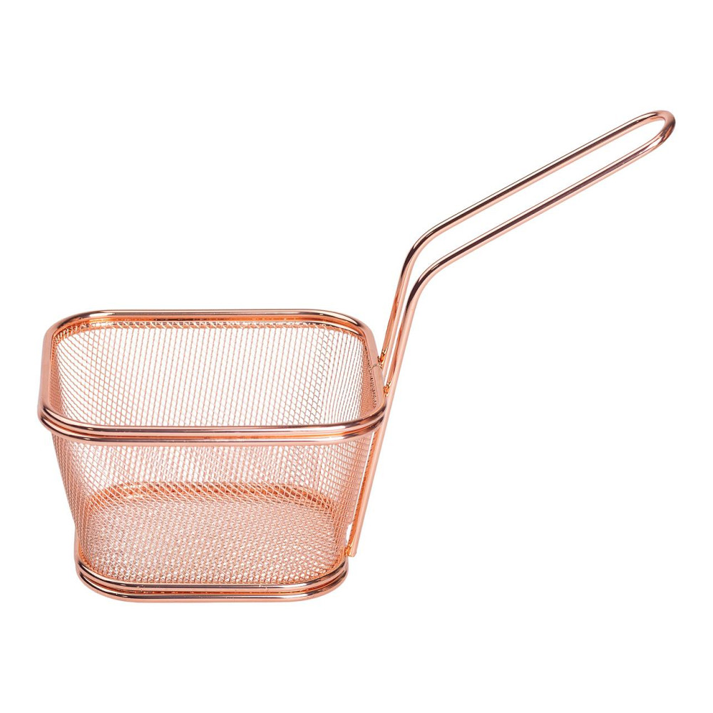 Кошик сервірувальний для картоплі фрі та снеків 13×11×7 см Рожеве золото HP-19-4-L-R Коломия - фото 2