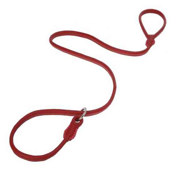 65821 Повідець-зашморг 10мм "ПРЕМІУМ" шкіряний круглий 1.8 м Чорний Вінниця