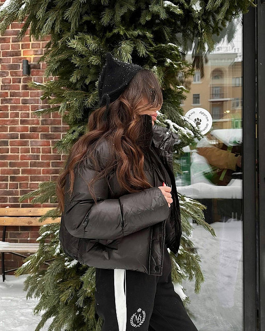 Жіночий теплий прогулянковий костюм-двійка з кантом тринитка на флісі Чорний, 42/44 Одеса - фото 4