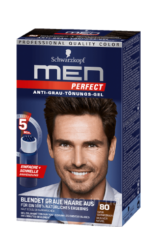 80 Мужская гель-краска  для волос и бороды без амиака Schwarzkopf  Men Perfect №80 черно-каштановый Киев