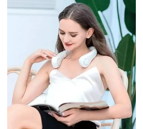 Вентилятор на шию Cat-neck Fan міні портативний USB X5 білий Одеса - фото 4