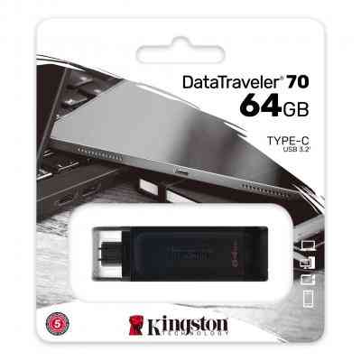 USB флеш накопичувач Kingston 64GB DataTraveler 70 USB 3.2 / Type-C (DT70/64GB) Вінниця