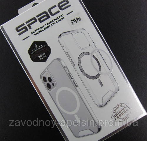 Iphone 15 Pro Прозрачный чехол Space MagSafe (TPU+PC) Одесса - изображение 2