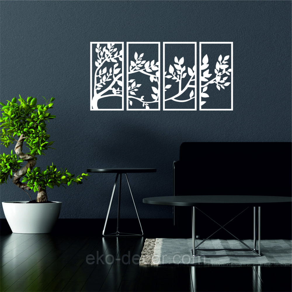 Декоративне настінне Панно «Весна», Декор на стіну 90*187 см, Білий Київ - фото 2