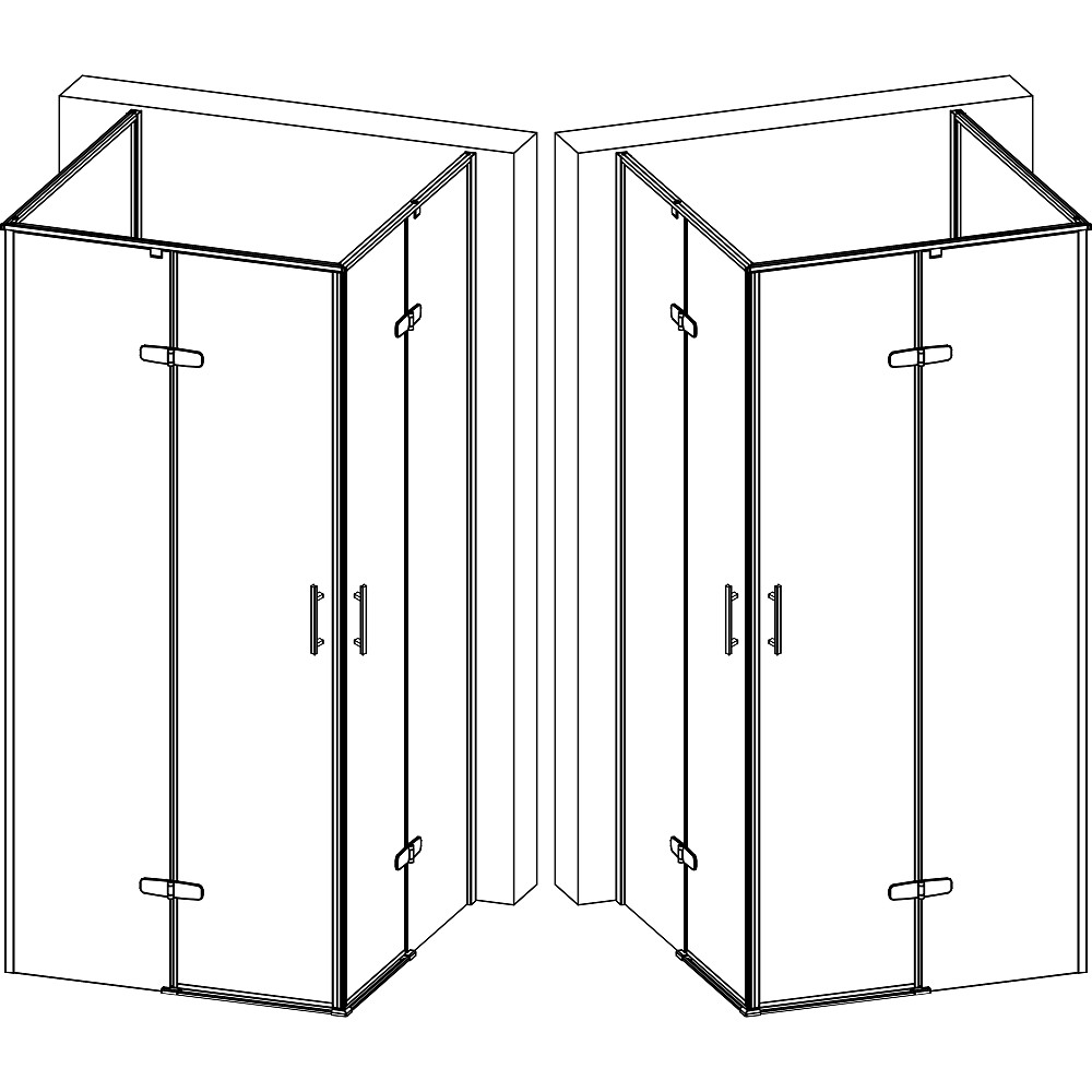 Душова кабіна квадратна без піддона від стіни WDA N90TC BRAVO (1уп.) Тернопіль - фото 4