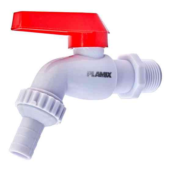 Кран поливочный PVC (White+red) Plamix PVI-1/2