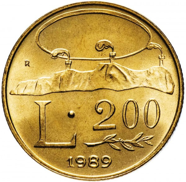 200 лір 1989 Сан-Маріно UNC Полтава - фото 1