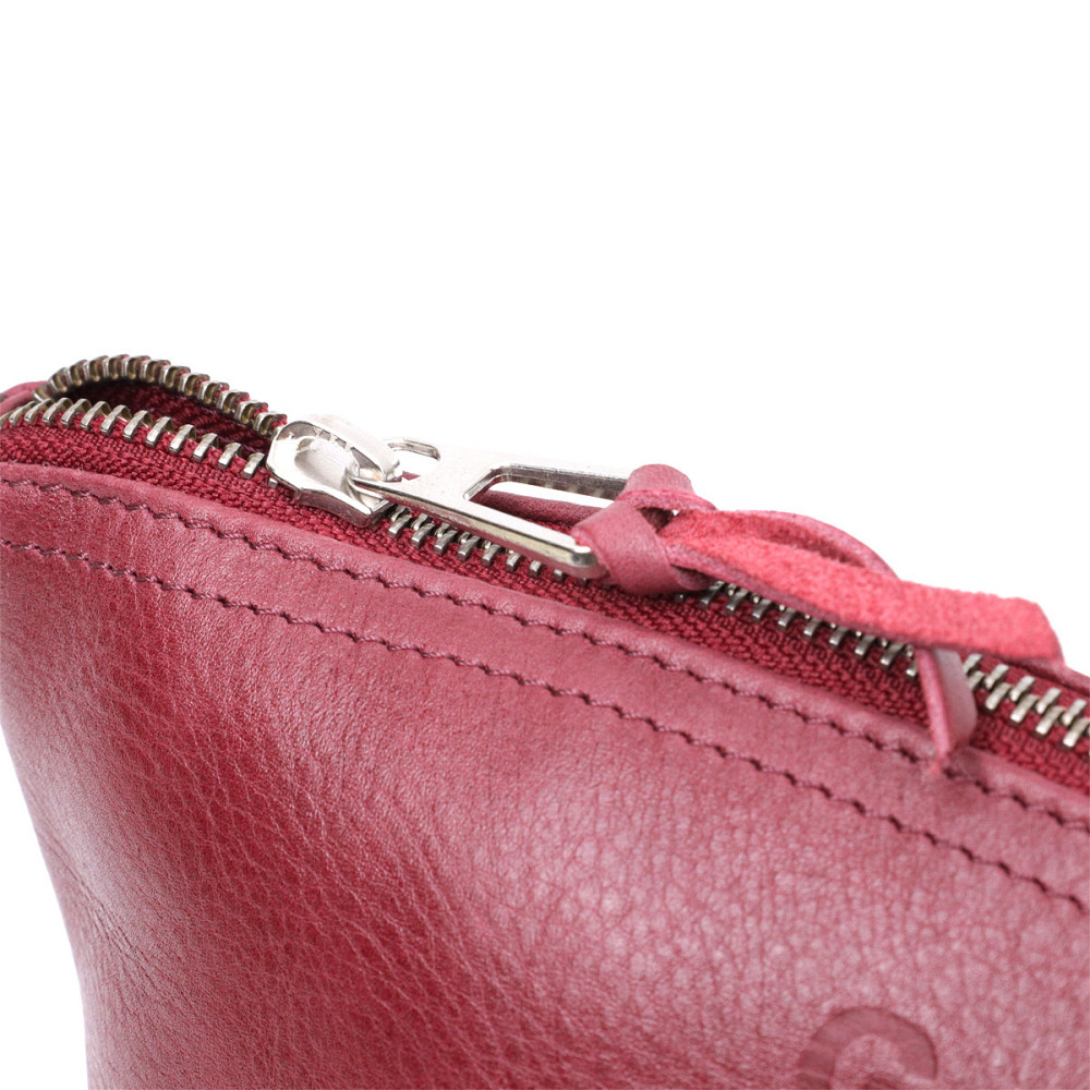 Удобная женская кожаная косметичка GRANDE PELLE 16792 Бордовый Киев - изображение 5