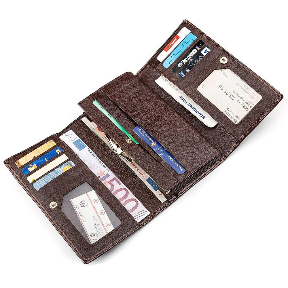 Кошелек женский ST Leather 18427 (S8001A) вместительный Коричневый Киев - изображение 8