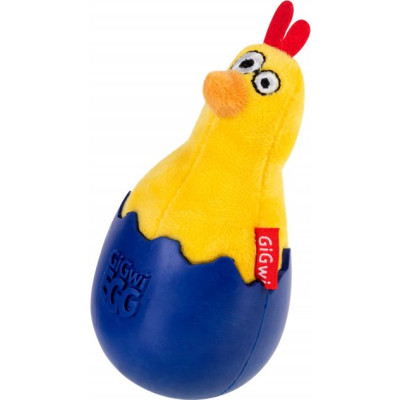 Іграшка для собак GiGwi Basic Курча-неваляшка з пискавкою 14 см (75476) Вінниця - фото 1