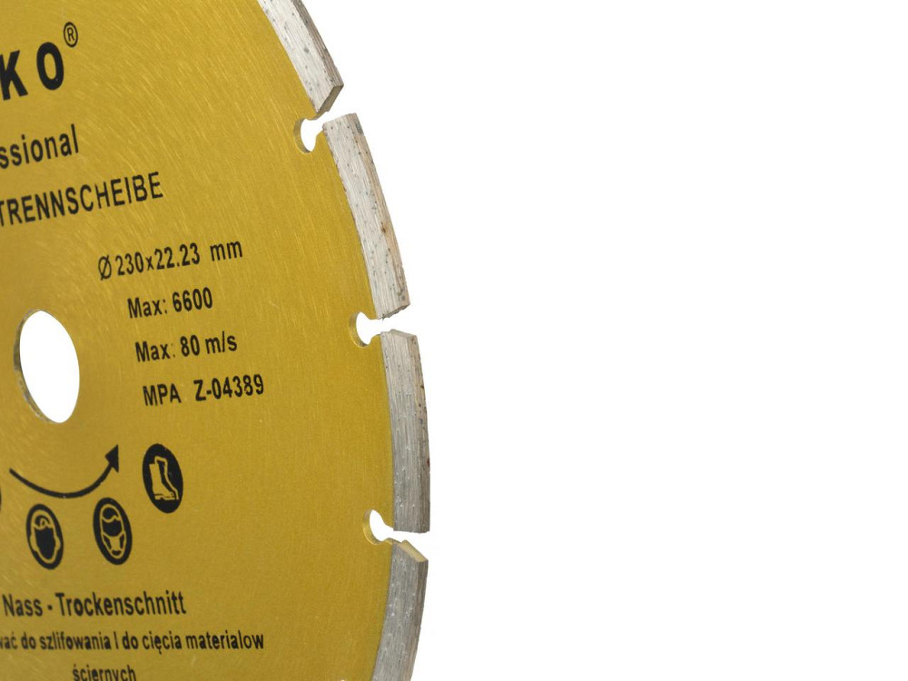 Круг різання алмазний сегментний "GEKO" profi 230 мм, золотистий Київ - фото 2