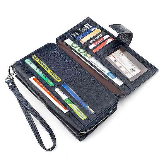 Мужской кошелек ST Leather 18454 (ST128) кожа Синий Киев