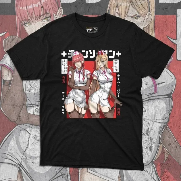 Футболка мужская с принтом Человек Бензопила Макіма і Павер Размер 48 Anime0912 Днепр - изображение 1