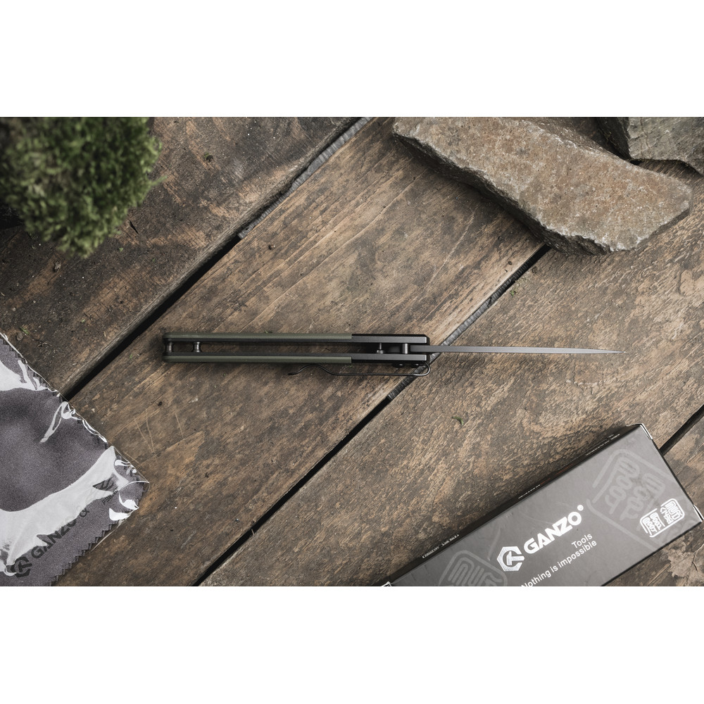 Ніж складаний Ganzo G721B-GR зелений, чорний клинок Київ - фото 18