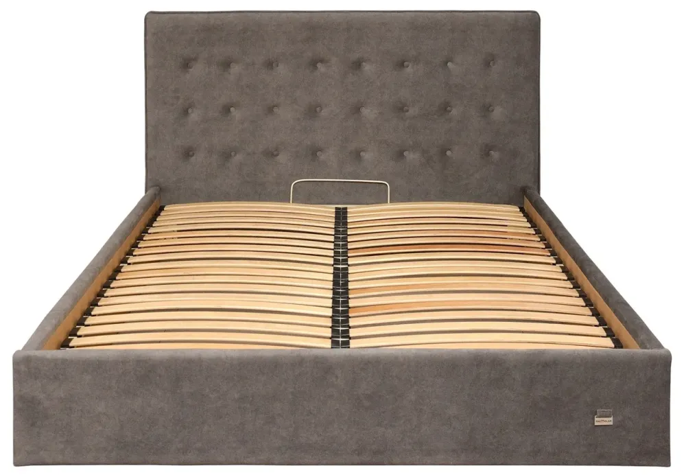 Ліжко Двоспальне Nicole Comfort 160 х 190 см Teddy 14 З підйомним механізмом та нішою для білизни Сірий Київ - фото 2