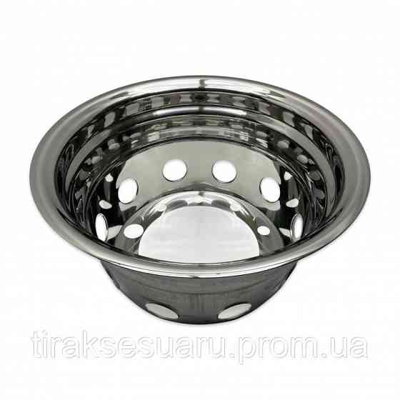 Колпак двойного колеса 22.5 задний с 10-мя отверстиями (нержавейка) Колпаки на колеса 22.5 Луцк