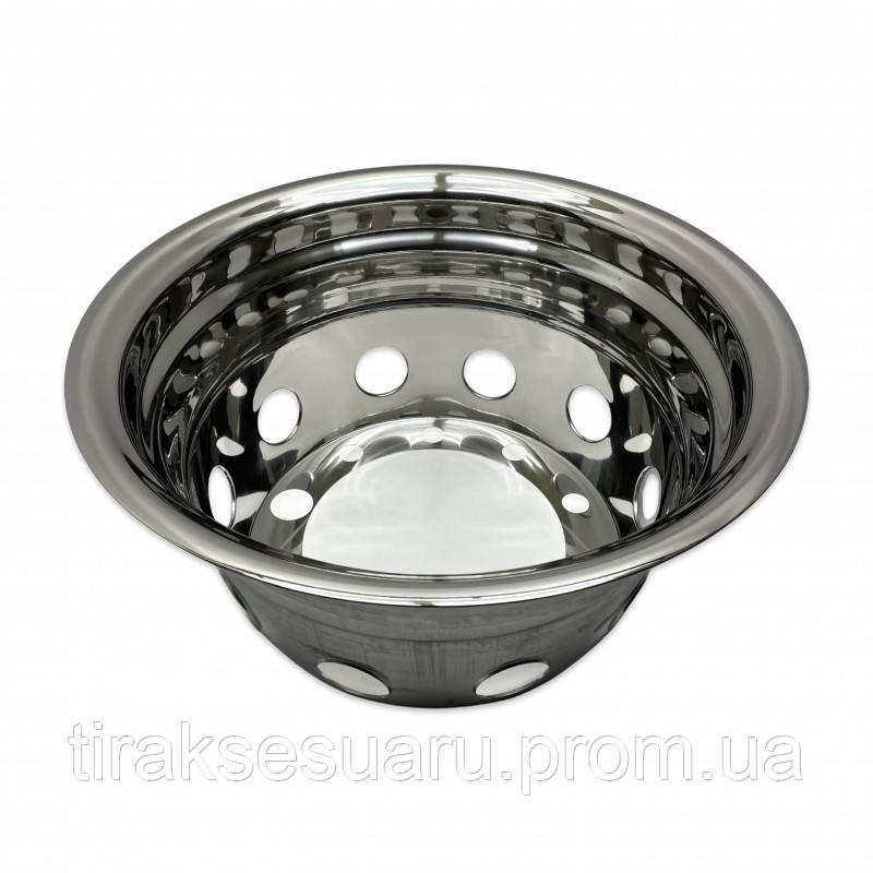 Ковпак подвійного колеса 22.5 задній з 10-ма отворами (нержавійка) Ковпаки на колеса 22.5 Луцьк - фото 2