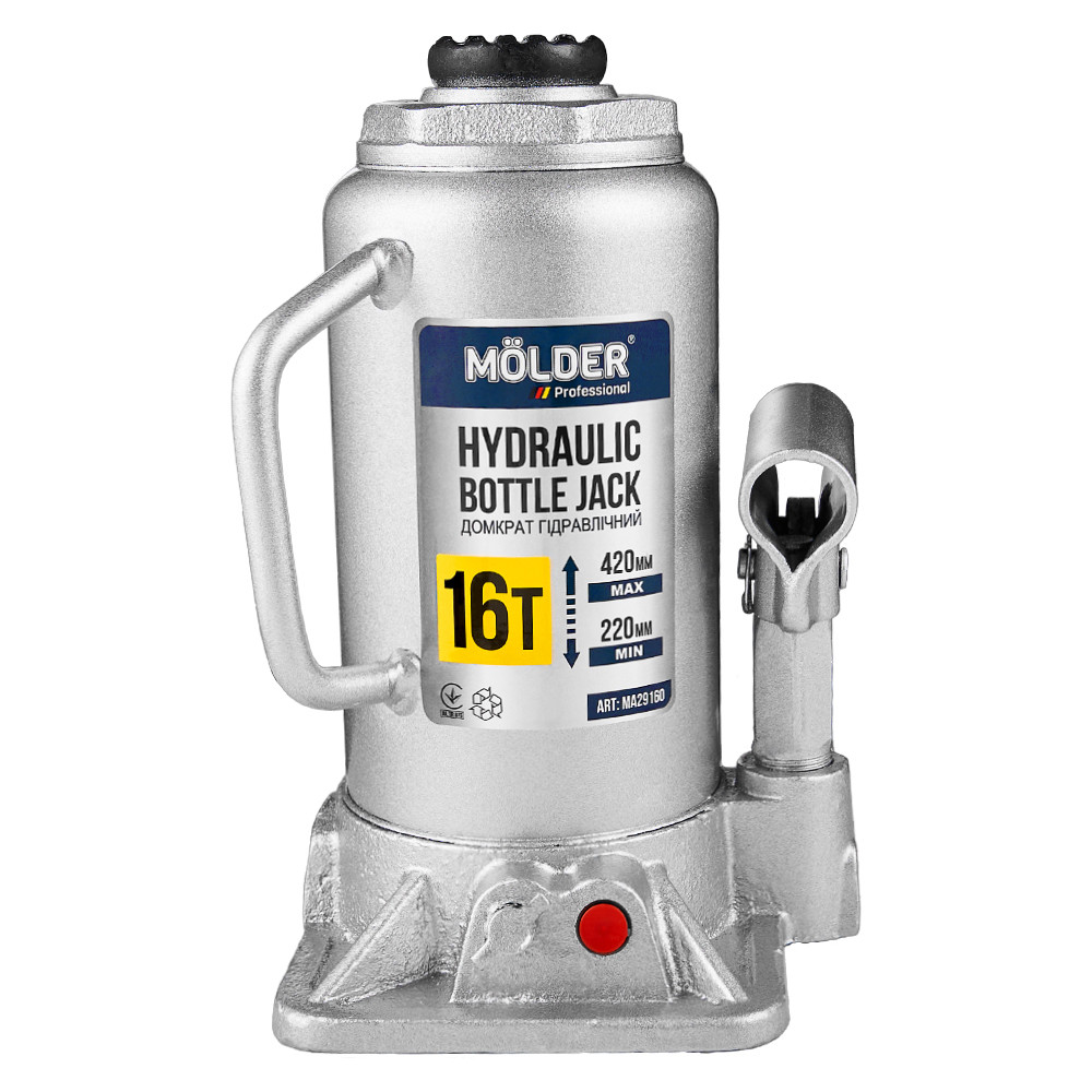 Домкрат гідравлічний пляшковий Molder 16т 220-420мм Львів - фото 1