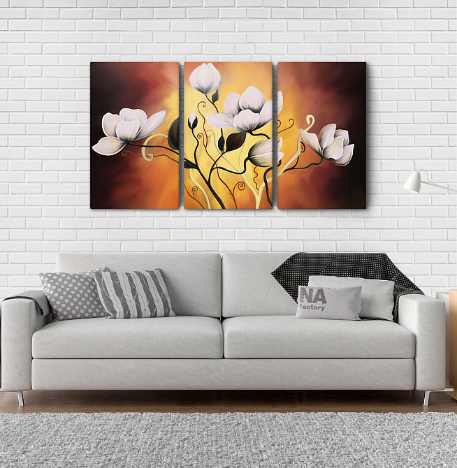 Модульна картина Абстракція Магнолія (53х100см) Аrt-234_3А Київ - фото 2