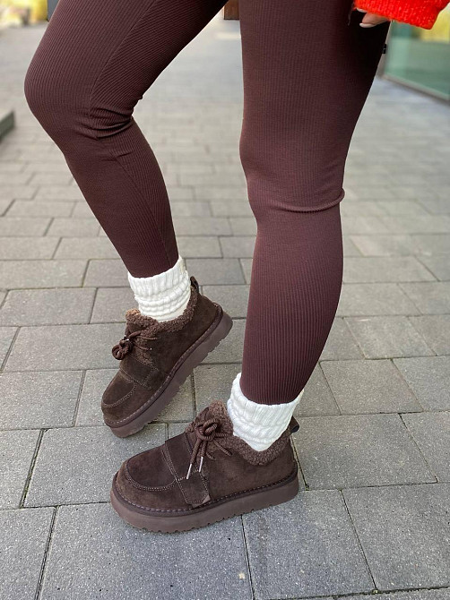 Угги жіночі ITTS 5263-41 коричневі (зима, замша натуральна) (6026) Коломыя - изображение 5