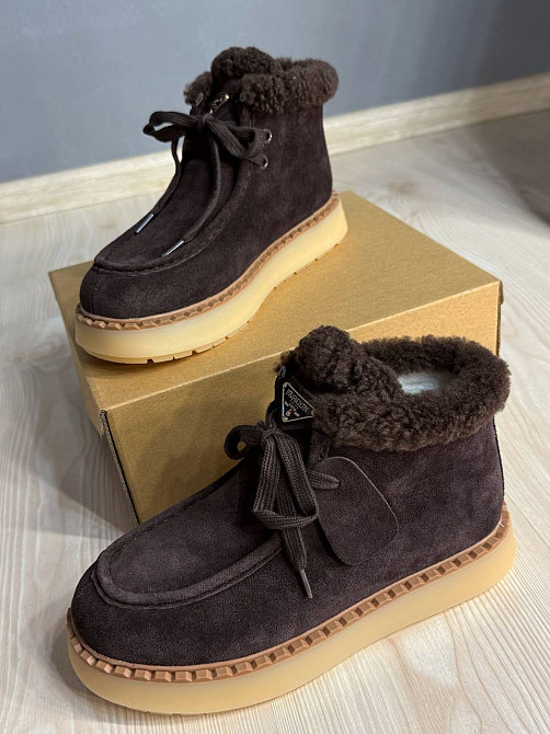 Черевики жіночі Hengji 68-6 замшеві на хутрі з опушкою коричневі, 41, 25,5 см Київ - фото 11