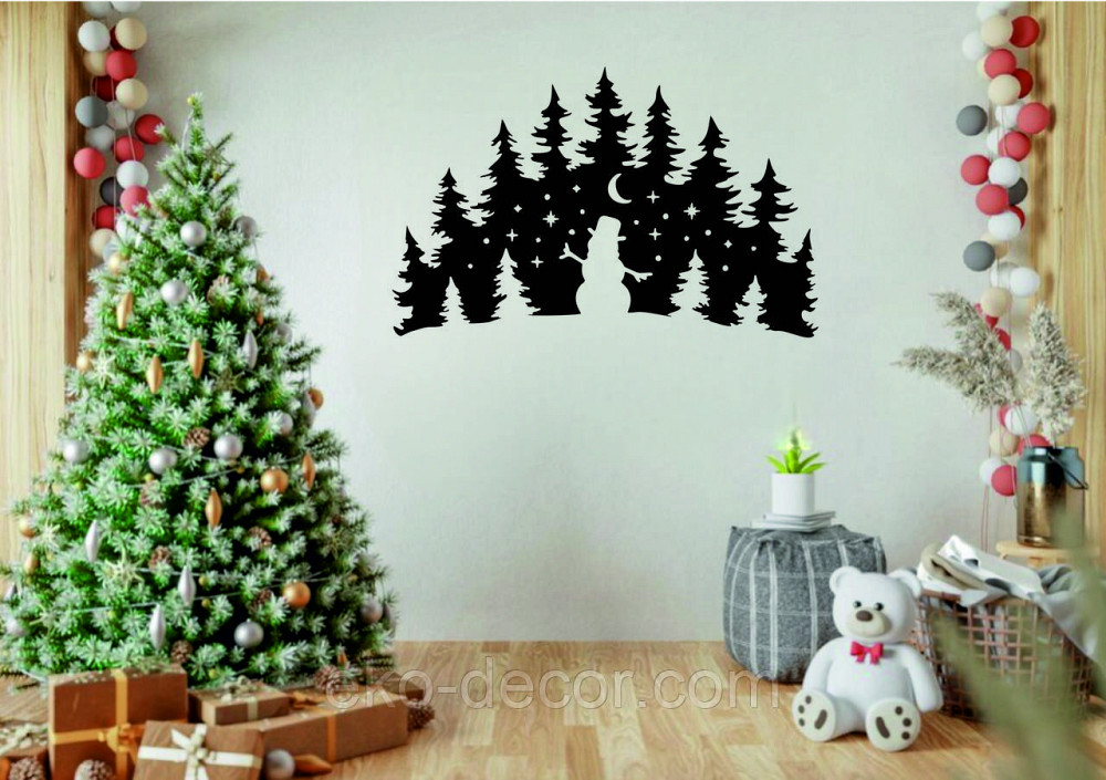 Декоративное настенное Панно «Новый год», Декор на стену 70*44 см, Чёрный Киев - изображение 6