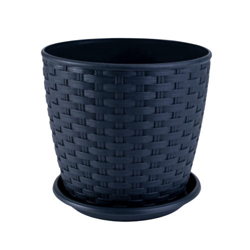 Вазон Ротанг з підставкою 20*18см граніт Алеана Житомир - фото 1