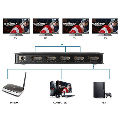 Розгалужувач PowerPlant HDMI 1x4 V1.4 (CA911509) Вінниця - фото 4