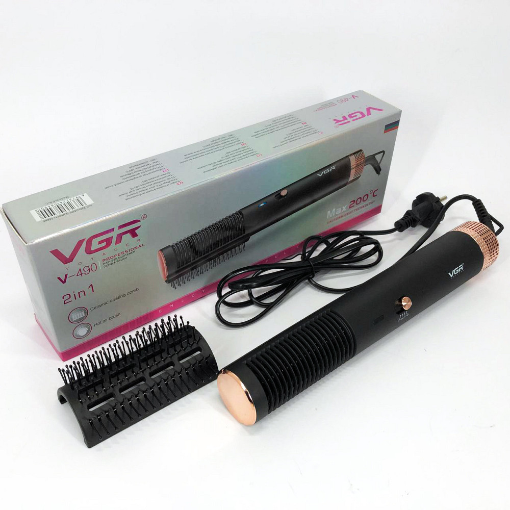 Фен для ефективного укладання волосся VGR V-490, Портативний фен для сушіння, Електрофен з насадками ME-38 Львів - фото 9