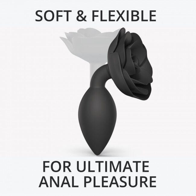 Силиконовая анальная пробка Love To Love OPEN ROSES L SIZE - BLACK ONYX Sex Aura Киев - изображение 2