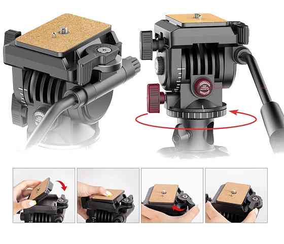 Штатив із горизонтальною відеоголовкою 58-183см Ulanzi U-Select VT-02 Київ