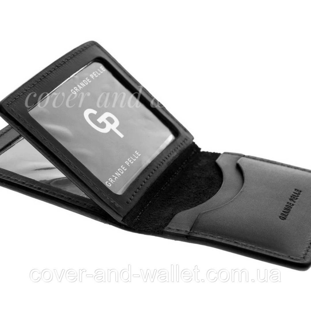 Вінтажна шкіряна обкладинка на ID паспорт та авто документи з клапаном Grande Pelle Київ - фото 6